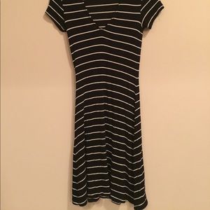 black and white dress